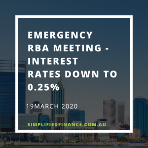 Emergency RBA meeting - interest rates down to 0.25%