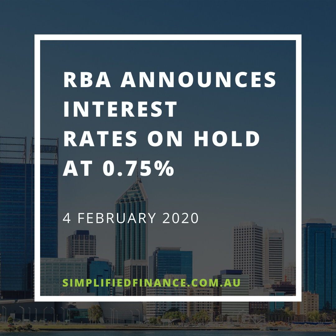 RBA announces interest rates on hold at 0.75% - 4 February 2020