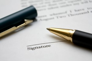 Sign contract